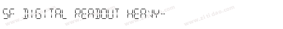 SF Digital Readout Heavy字体转换